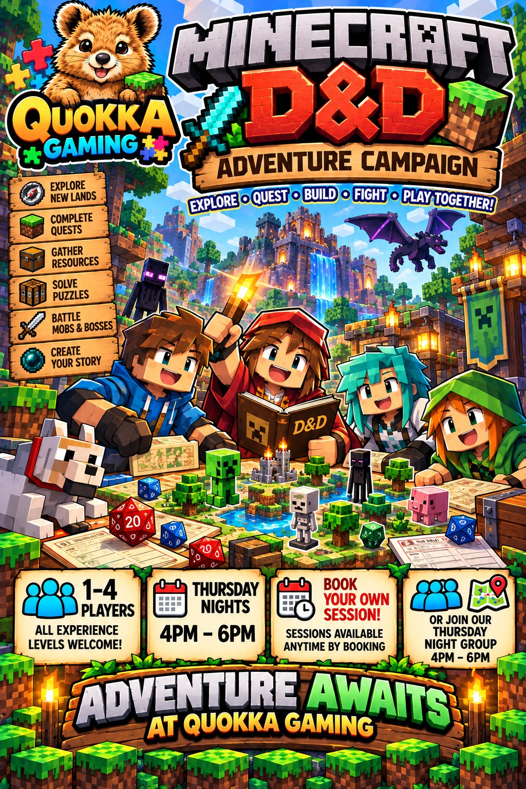 Quokka Gaming Minecraft D&D Adventure Campaign